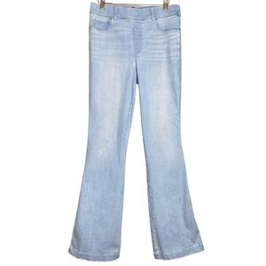 SPANX Light Blue High-Rise Sz L Flare Jeans